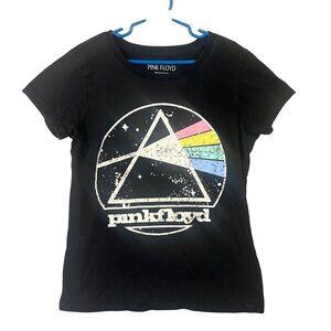Pink Floyd Girls Dark Side Of The Moon Black Graphic T-Shirt Size 10/12 GUC